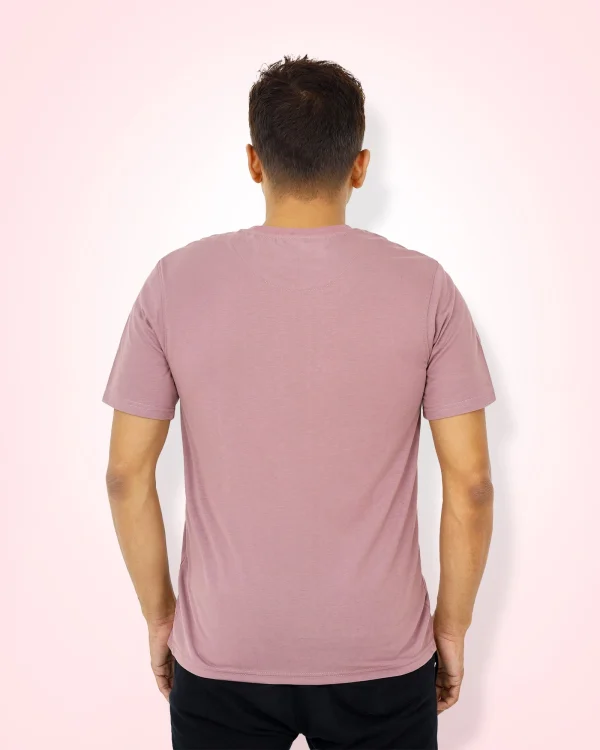 Dusty Rose Cotton T-Shirt - Image 3