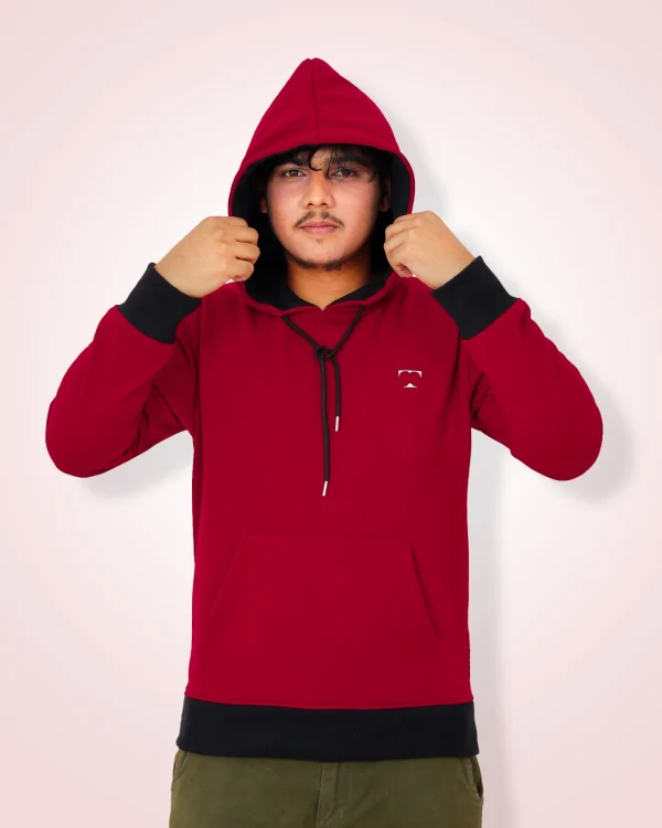Winter Bliss Maroon Hoodie