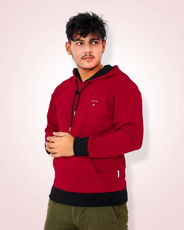 Winter Bliss Maroon Hoodie