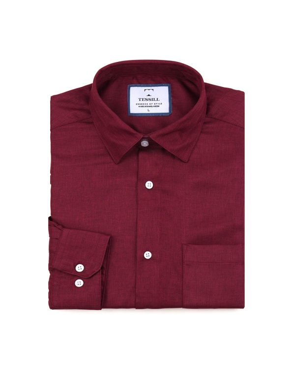 TESSILL Premium Maroon Shirt - Image 4