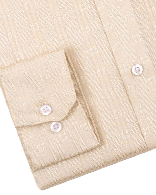 TESSILL Premium Almond Vertical Stripe Shirt - Image 7