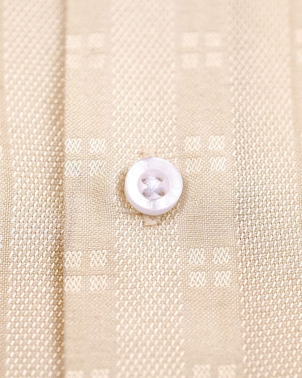 TESSILL Premium Almond Vertical Stripe Shirt - Image 8