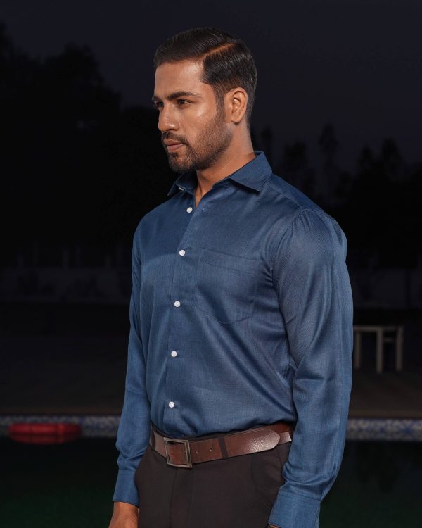 TESSILL Premium Deep Blue Shirt - Image 3