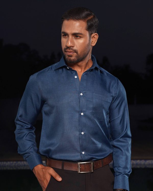 TESSILL Premium Deep Blue Shirt - Image 4