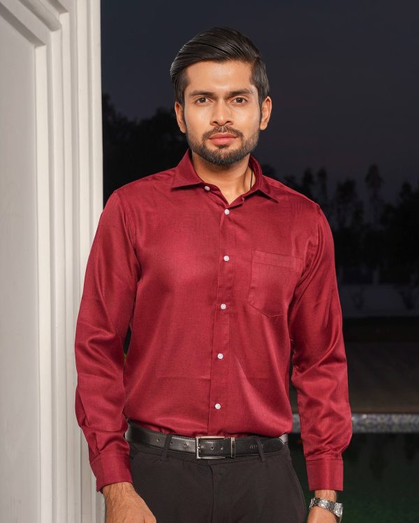 TESSILL Premium Maroon Shirt