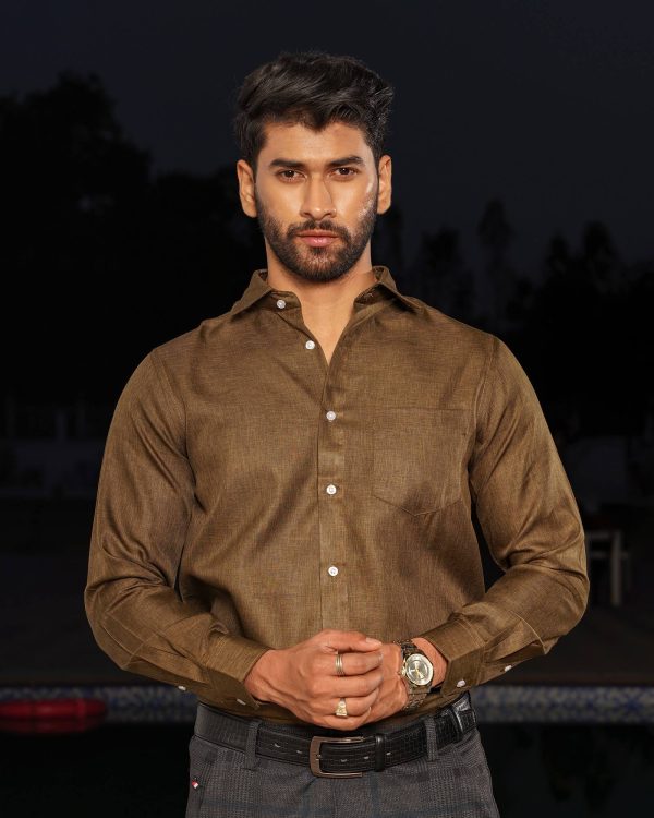TESSILL Premium Grey Brown Shirt