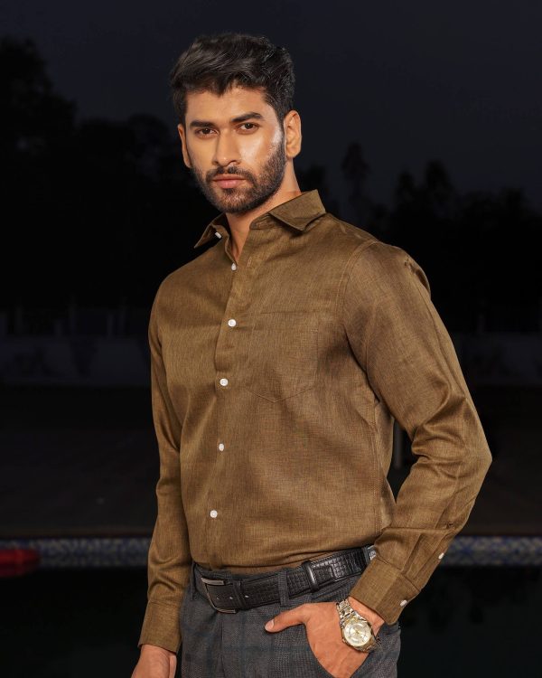 TESSILL Premium Grey Brown Shirt - Image 2