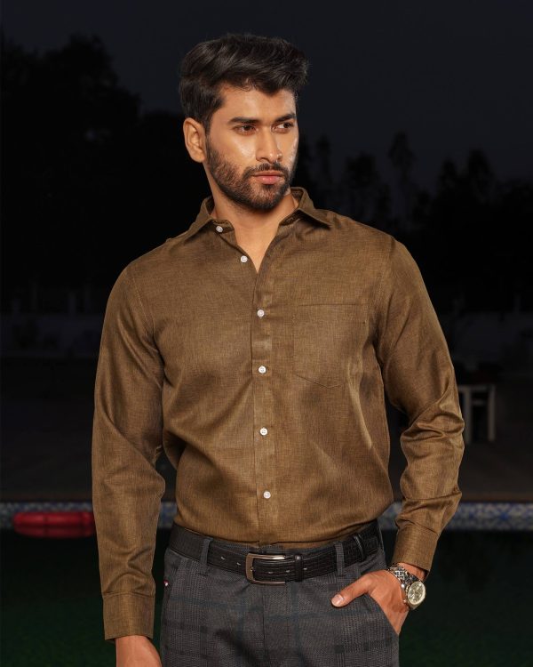 TESSILL Premium Grey Brown Shirt - Image 3
