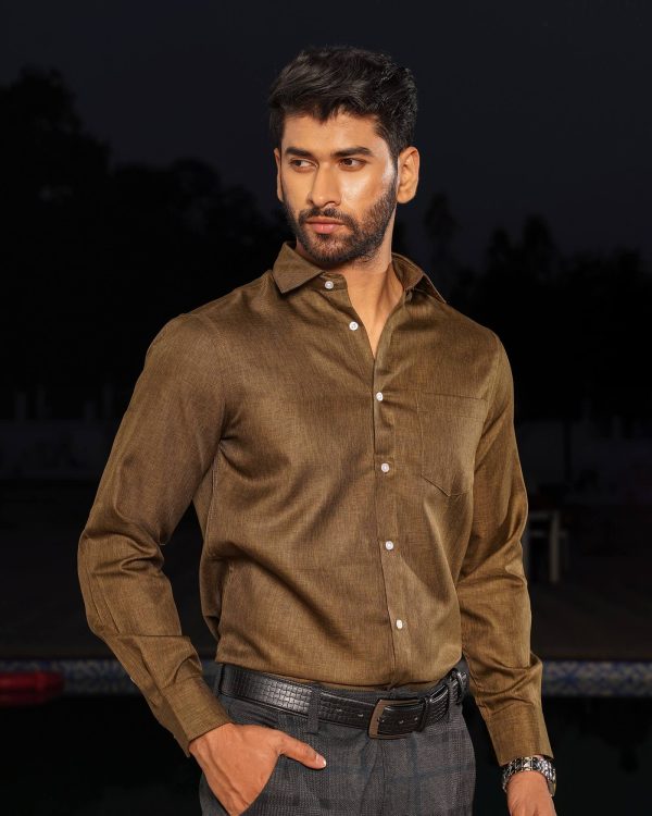 TESSILL Premium Grey Brown Shirt - Image 4