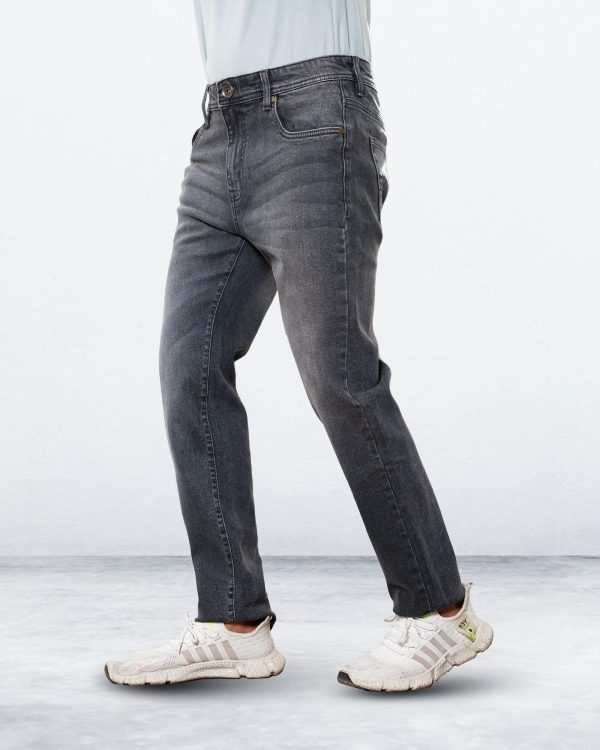 Premium Mid Grey Acid Wash Jeans - Image 2