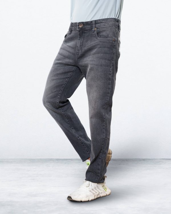 Premium Mid Grey Acid Wash Jeans