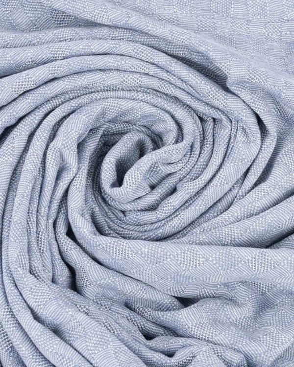 Ice Grey Self Textured Crew Neck T Shirt