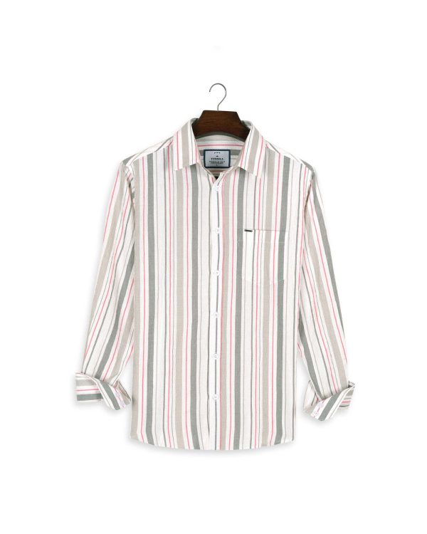 TESSILL Classic Multi Stripe Cotton Full Sleeve Shirt (1)